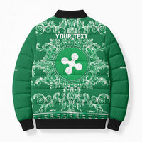 Personalized Italy Lombardy Bomber Puffer Jacket Baroque Motif