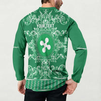 Personalized Italy Lombardy Button Sweatshirt Baroque Motif