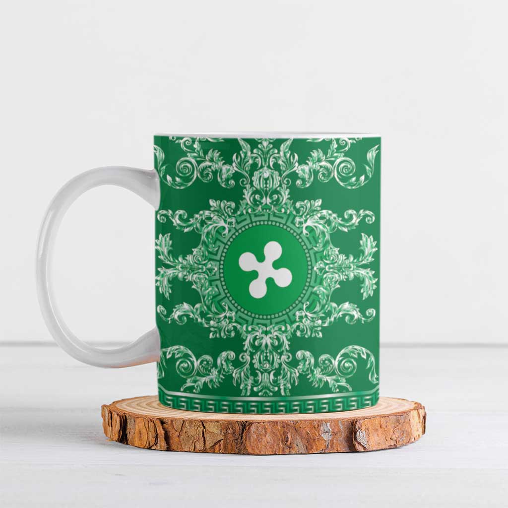 Personalized Italy Lombardy Ceramic Mug Baroque Motif