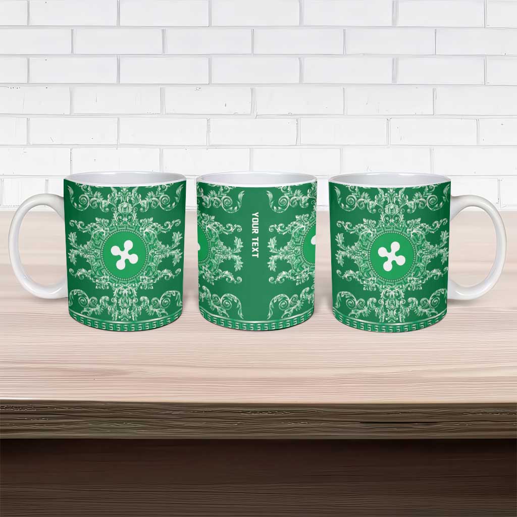 Personalized Italy Lombardy Ceramic Mug Baroque Motif