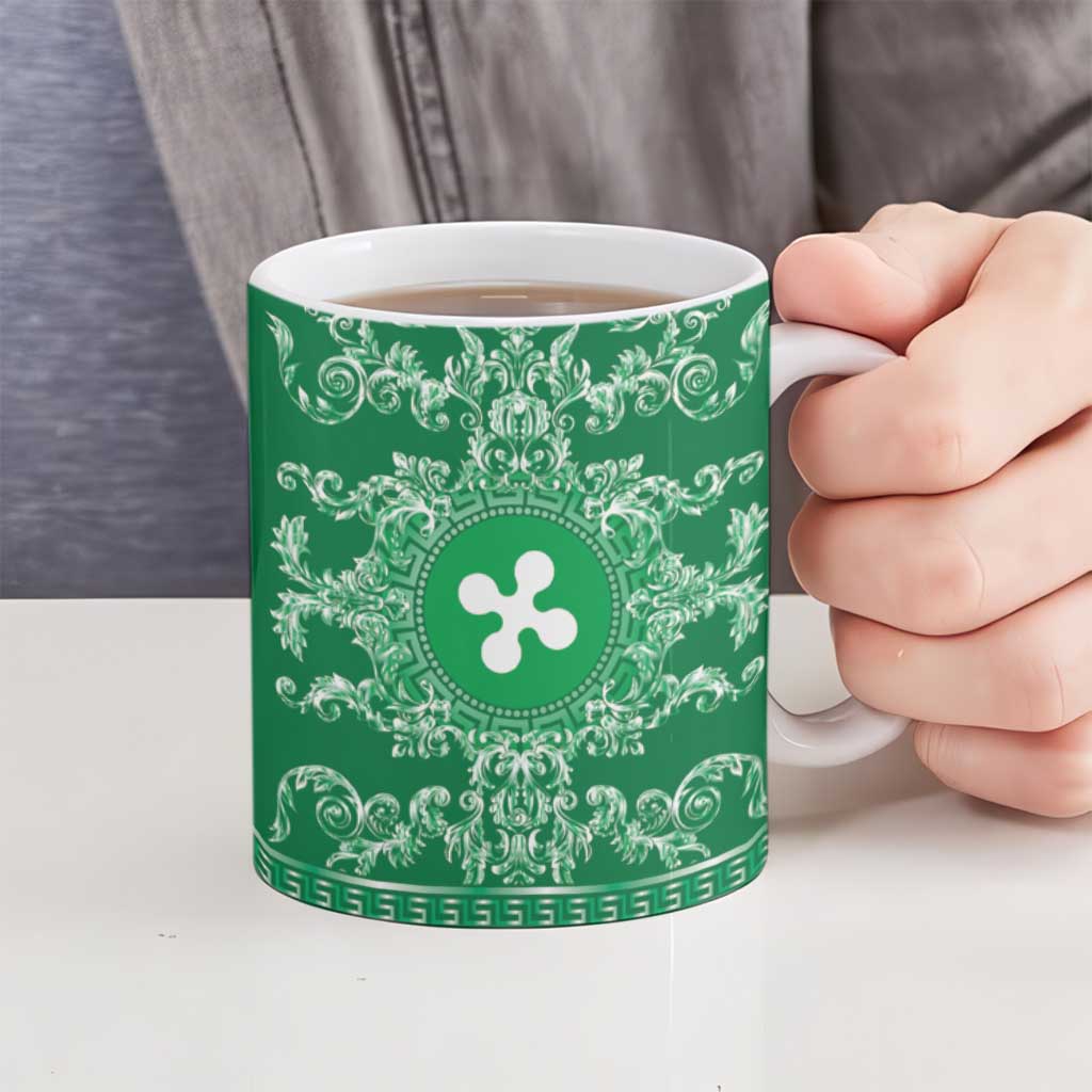 Personalized Italy Lombardy Ceramic Mug Baroque Motif