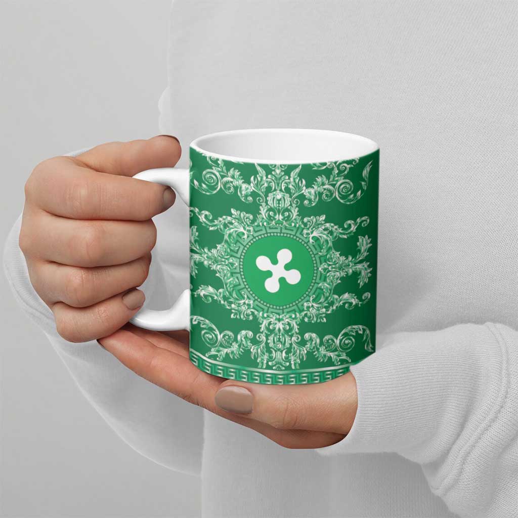 Personalized Italy Lombardy Ceramic Mug Baroque Motif