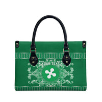 Personalized Italy Lombardy Leather Bag Baroque Motif