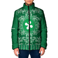 Personalized Italy Lombardy Padded Jacket Baroque Motif