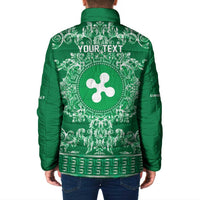 Personalized Italy Lombardy Padded Jacket Baroque Motif
