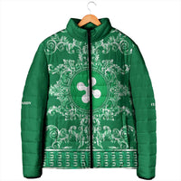 Personalized Italy Lombardy Padded Jacket Baroque Motif