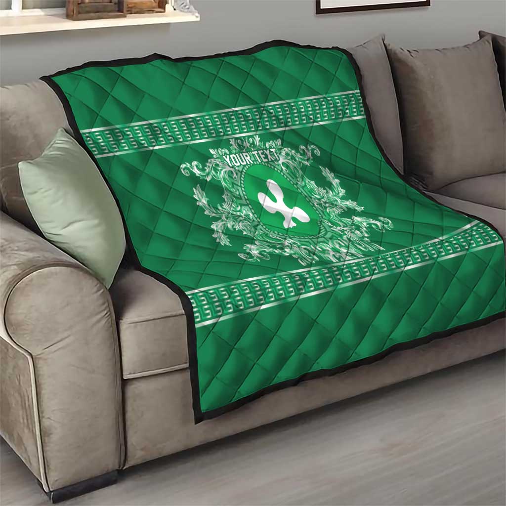 Personalized Italy Lombardy Quilt Baroque Motif
