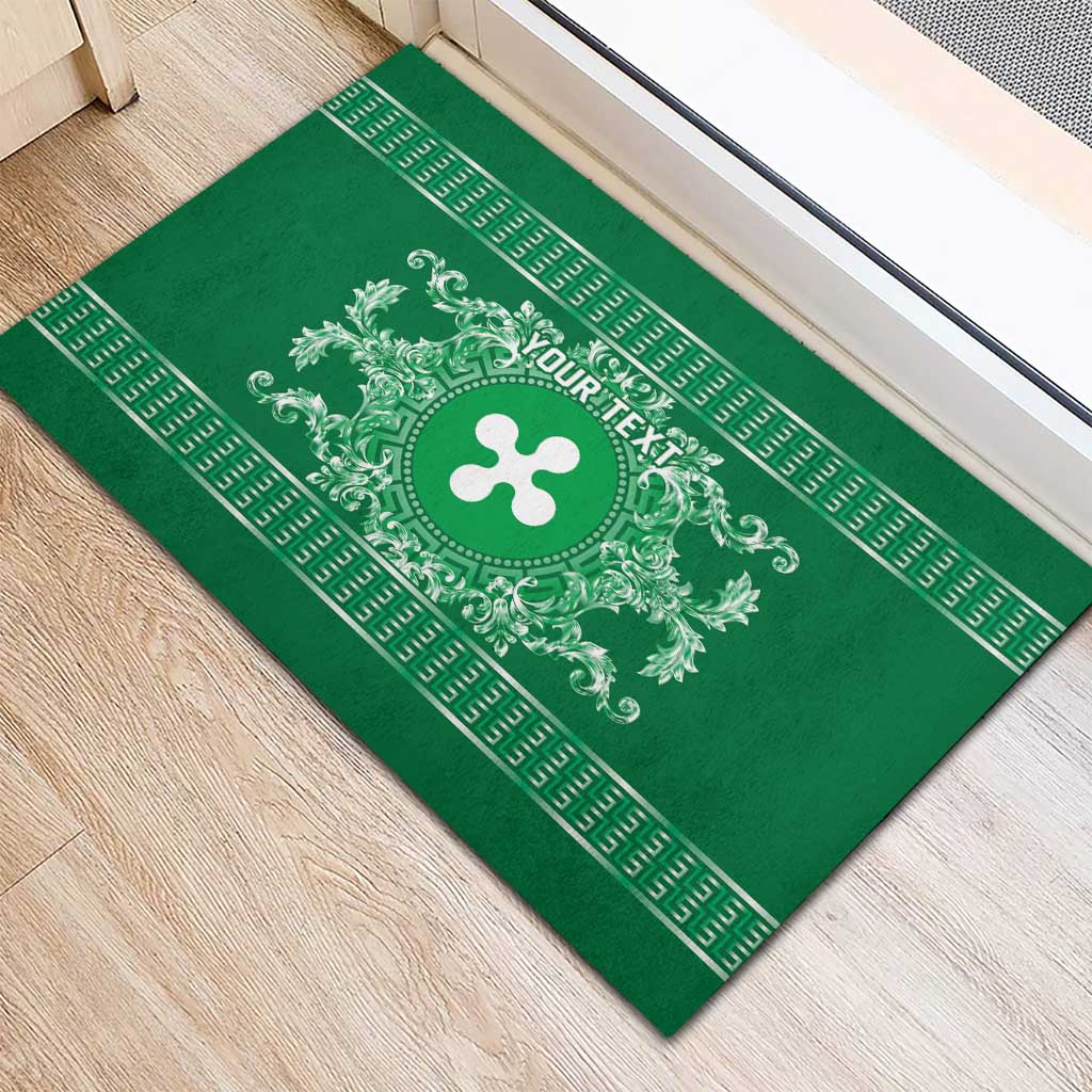 Personalized Italy Lombardy Rubber Doormat Baroque Motif