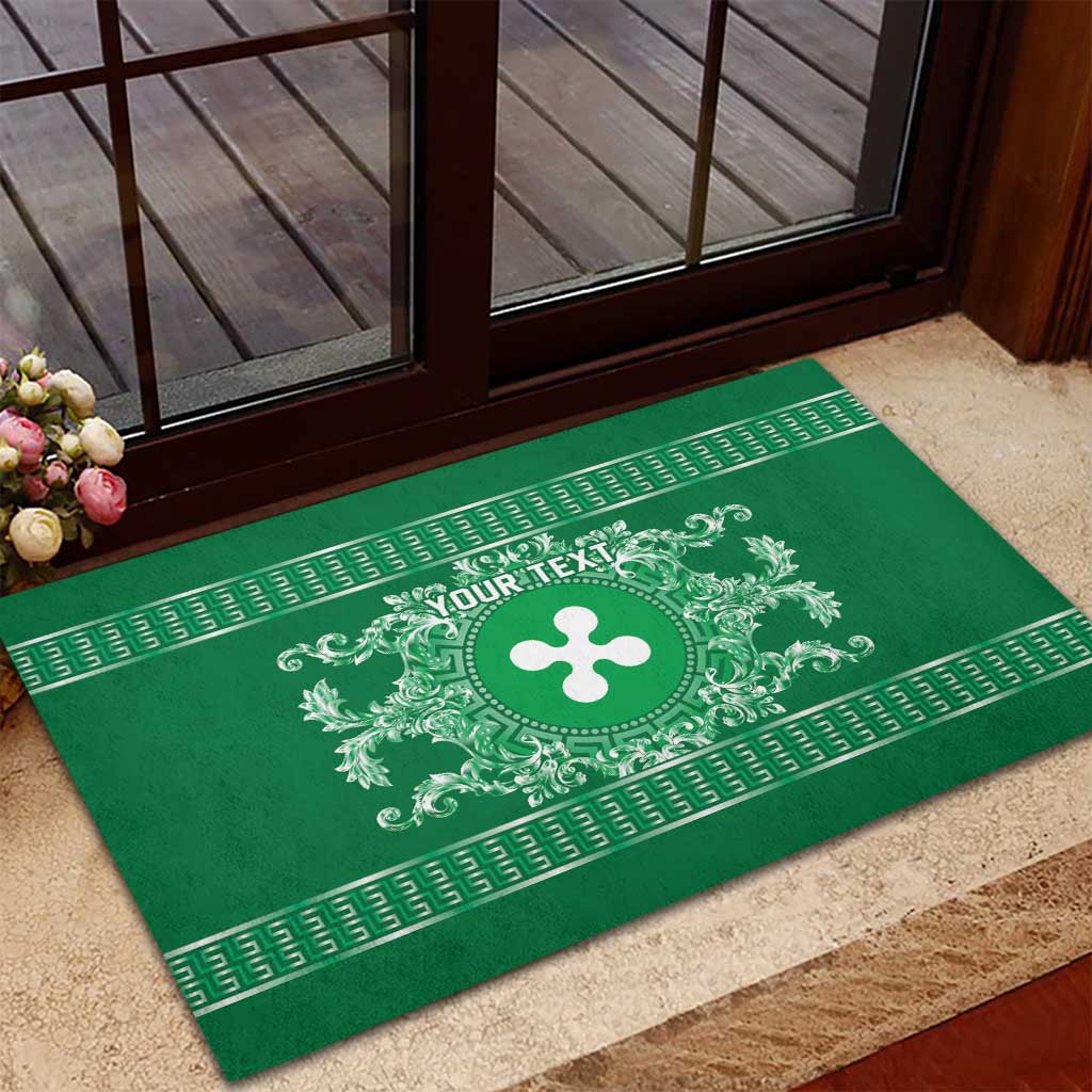 Personalized Italy Lombardy Rubber Doormat Baroque Motif