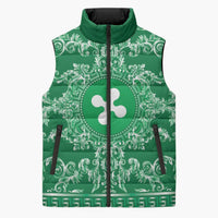 Personalized Italy Lombardy Sleeveless Puffer Jacket Baroque Motif