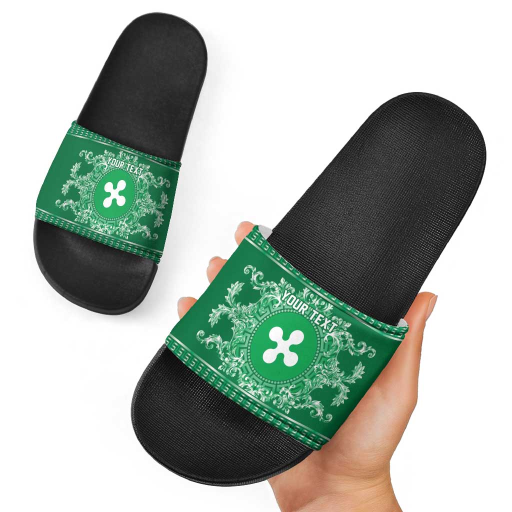 Personalized Italy Lombardy Slide Sandals Baroque Motif