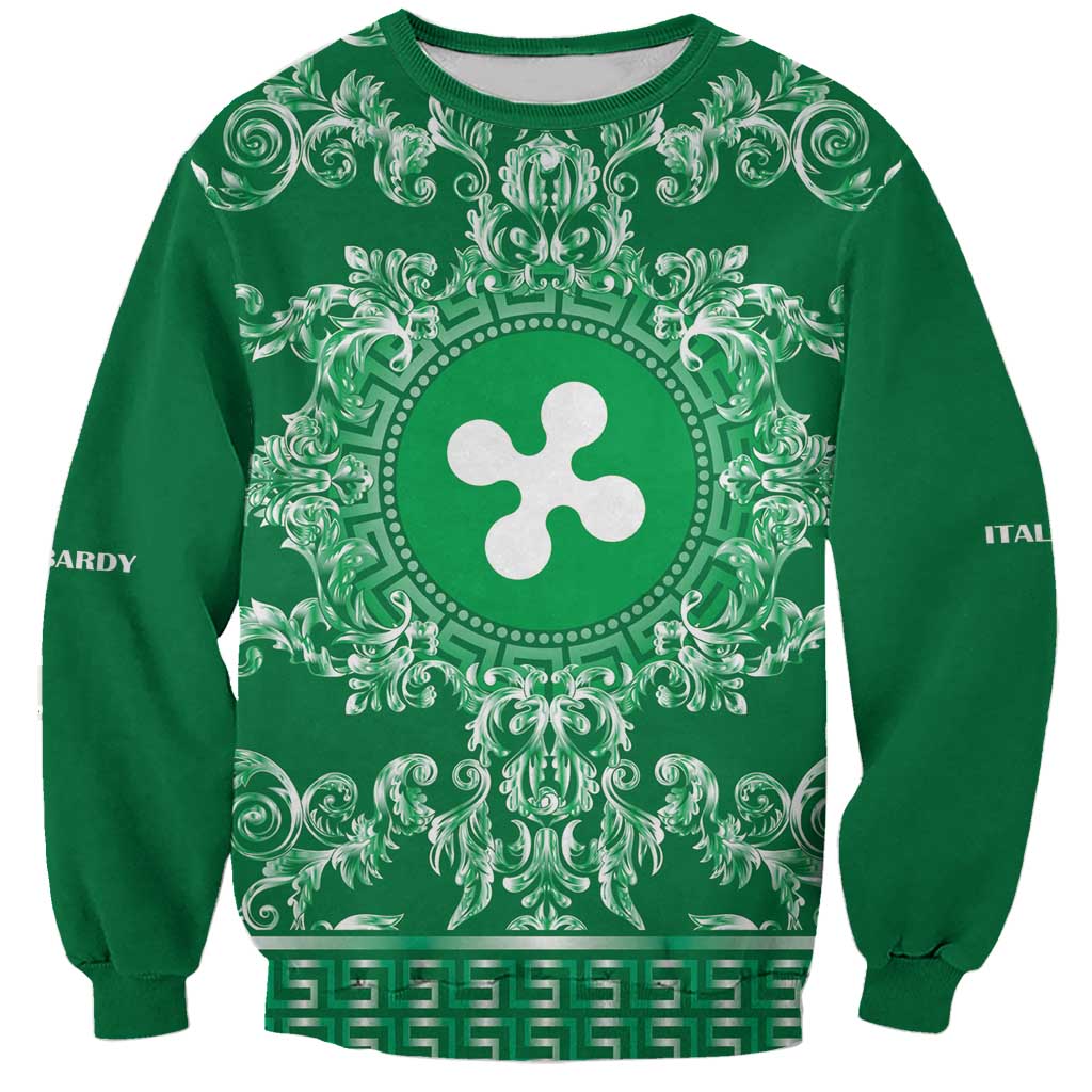 Personalized Italy Lombardy Sweatshirt Baroque Motif