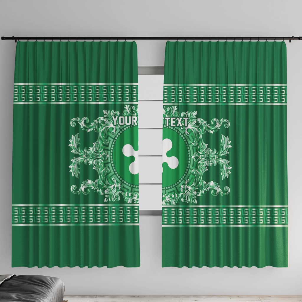 Personalized Italy Lombardy Window Curtain Baroque Motif