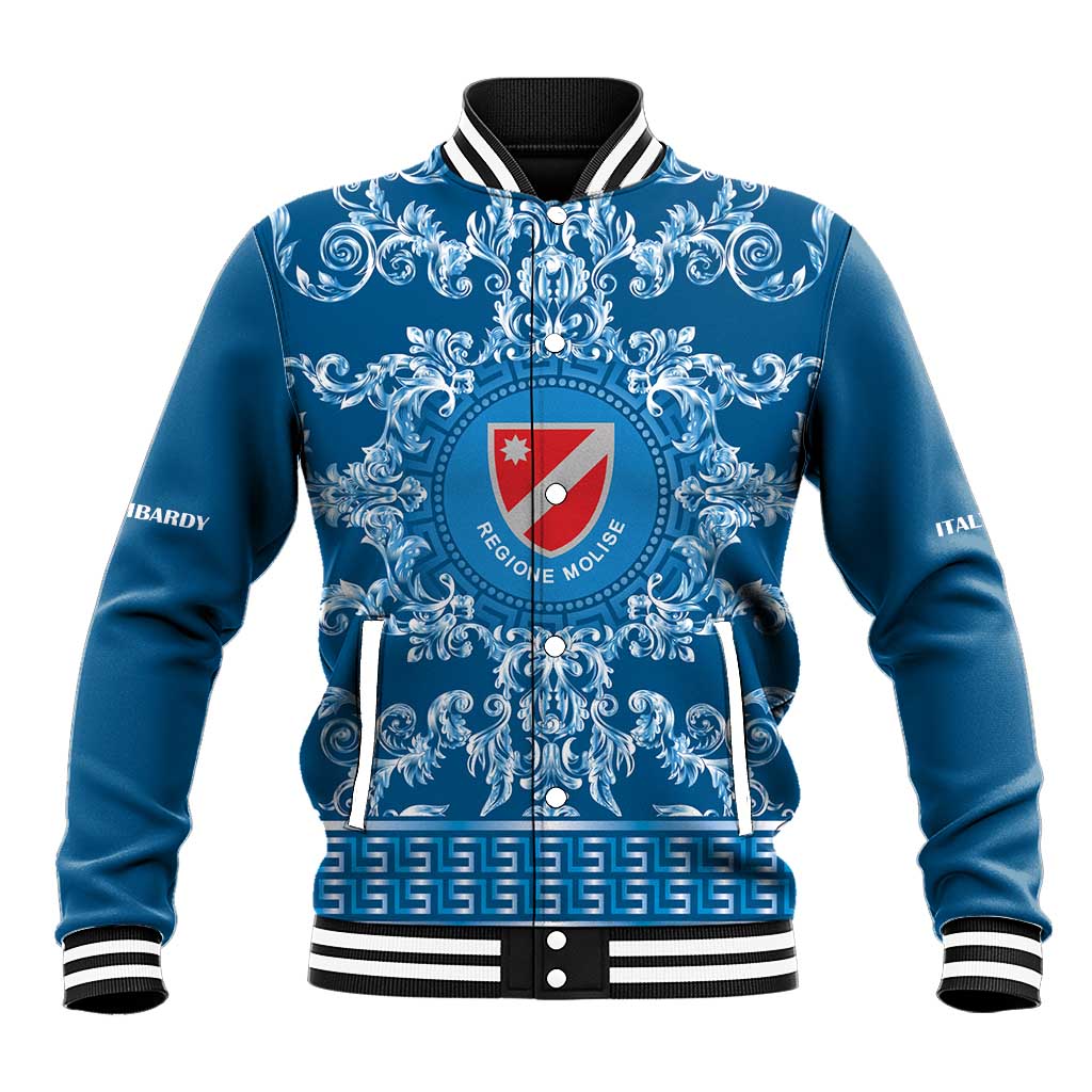Personalized Italy Molise Baseball Jacket Baroque Motif