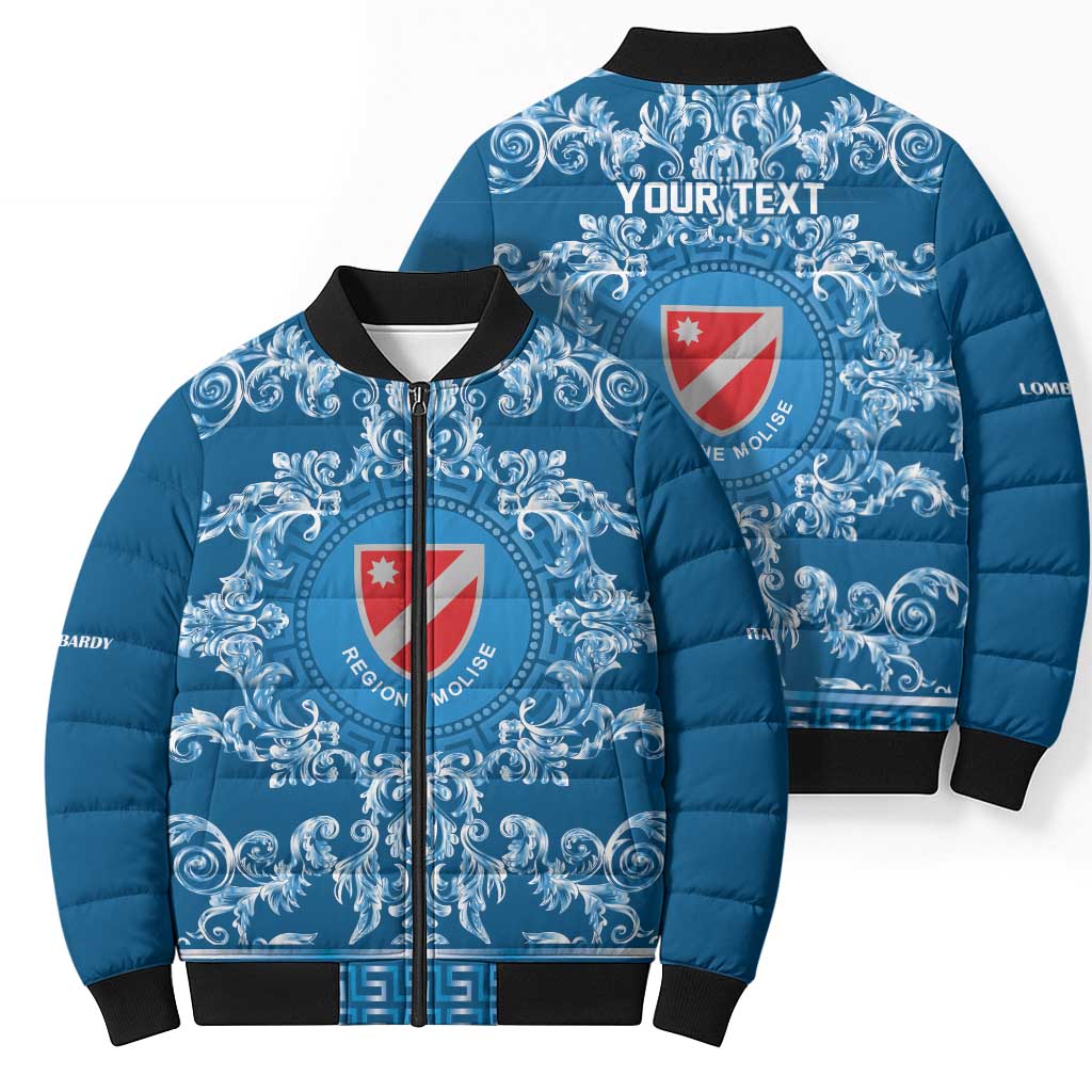Personalized Italy Molise Bomber Puffer Jacket Baroque Motif