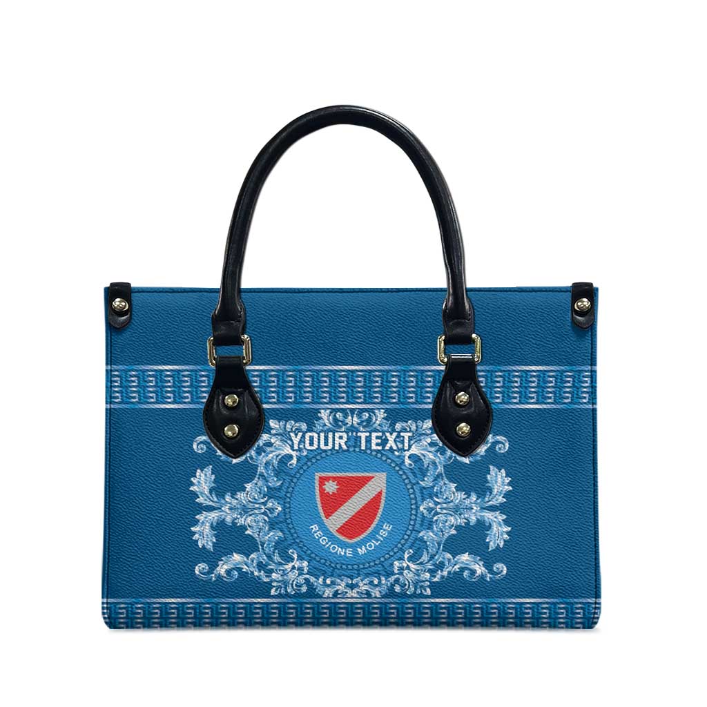 Personalized Italy Molise Leather Bag Baroque Motif