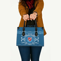 Personalized Italy Molise Leather Bag Baroque Motif