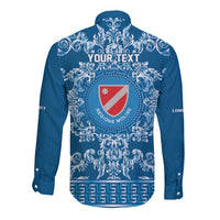 Personalized Italy Molise Long Sleeve Button Shirt Baroque Motif