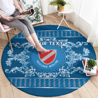 Personalized Italy Molise Round Carpet Baroque Motif