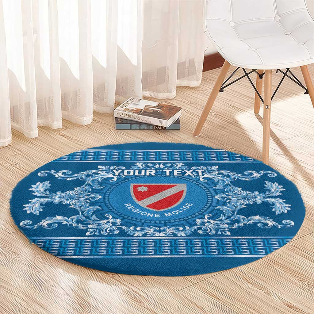 Personalized Italy Molise Round Carpet Baroque Motif
