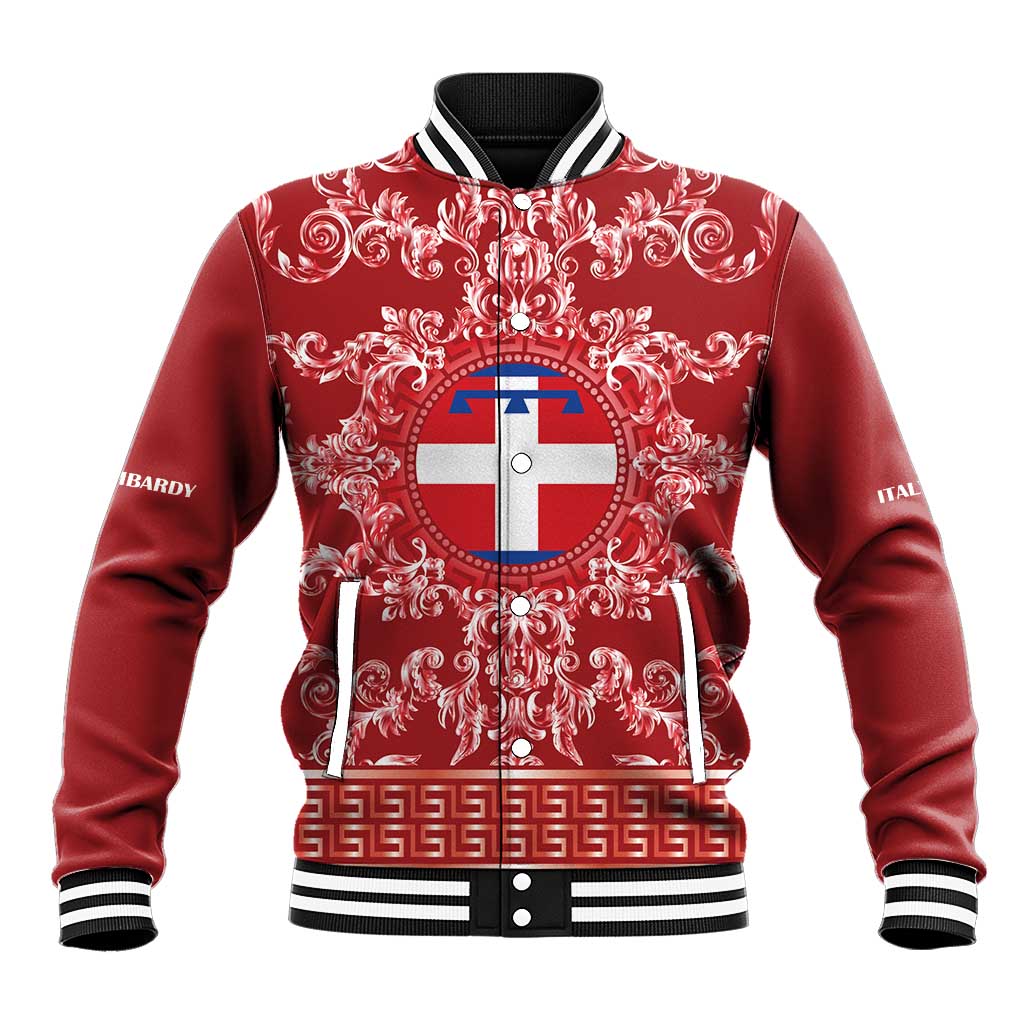 Personalized Italy Piedmont Baseball Jacket Baroque Motif