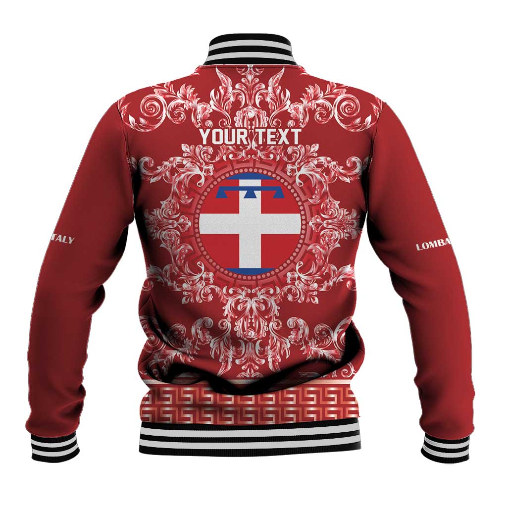 Personalized Italy Piedmont Baseball Jacket Baroque Motif