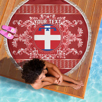 Personalized Italy Piedmont Beach Blanket Baroque Motif