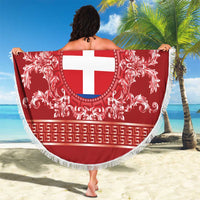 Personalized Italy Piedmont Beach Blanket Baroque Motif