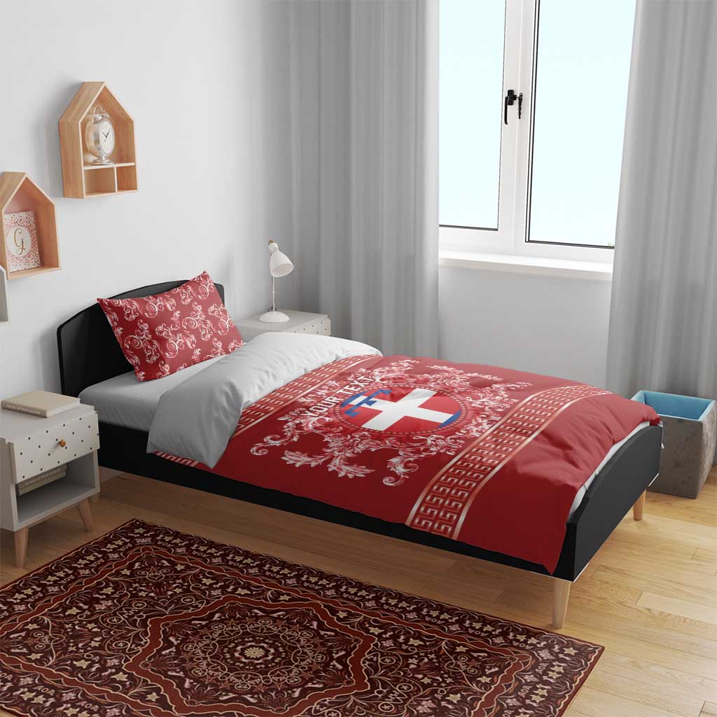 Personalized Italy Piedmont Bedding Set Baroque Motif