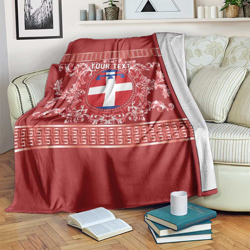 Personalized Italy Piedmont Blanket Baroque Motif