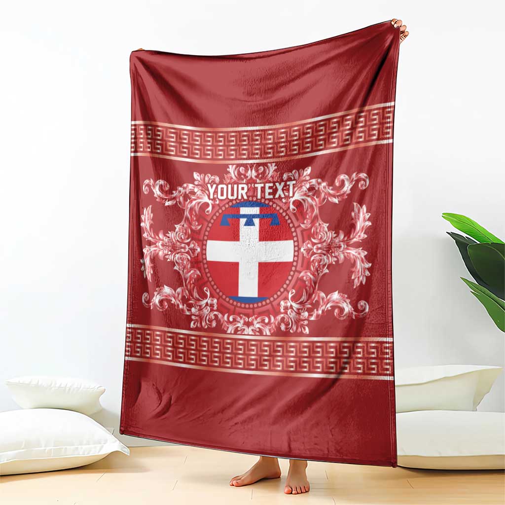 Personalized Italy Piedmont Blanket Baroque Motif