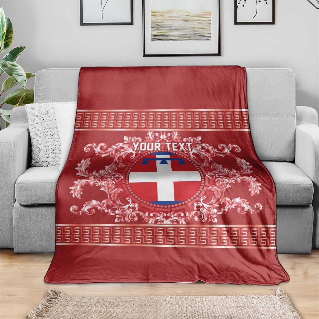 Personalized Italy Piedmont Blanket Baroque Motif