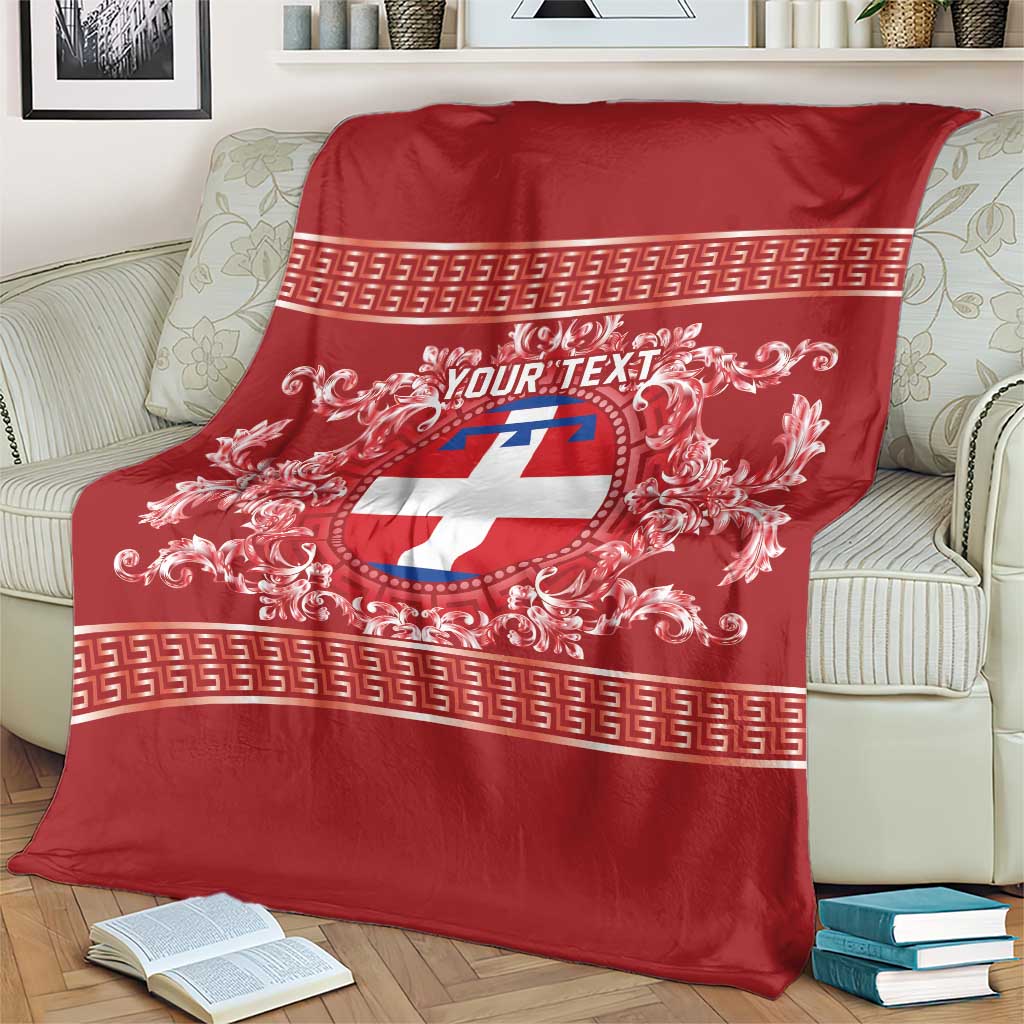 Personalized Italy Piedmont Blanket Baroque Motif