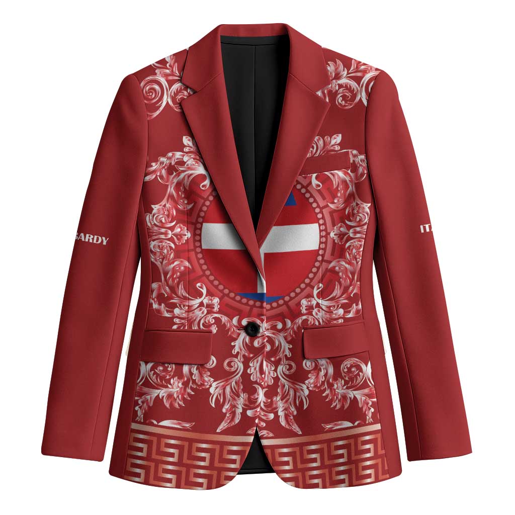 Personalized Italy Piedmont Blazer Baroque Motif