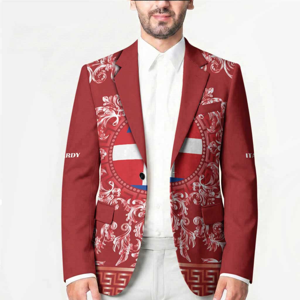 Personalized Italy Piedmont Blazer Baroque Motif