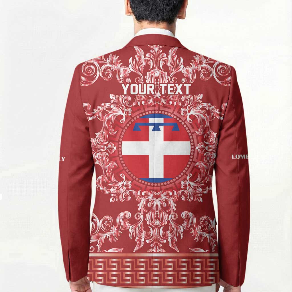 Personalized Italy Piedmont Blazer Baroque Motif