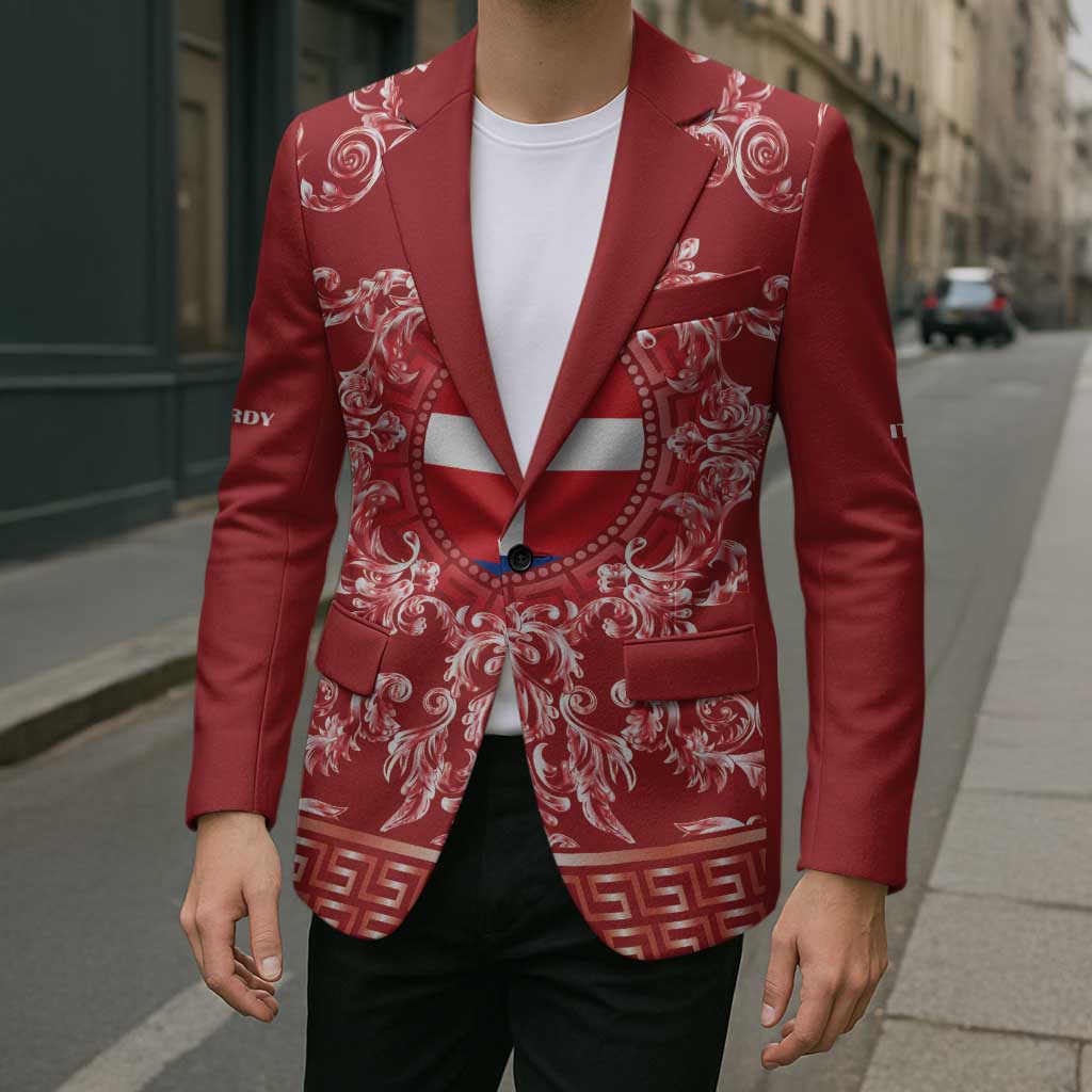 Personalized Italy Piedmont Blazer Baroque Motif