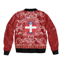 Personalized Italy Piedmont Bomber Jacket Baroque Motif