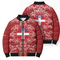 Personalized Italy Piedmont Bomber Puffer Jacket Baroque Motif