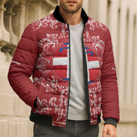 Personalized Italy Piedmont Bomber Puffer Jacket Baroque Motif