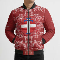Personalized Italy Piedmont Bomber Puffer Jacket Baroque Motif