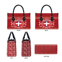 Personalized Italy Piedmont Leather Bag Baroque Motif