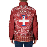 Personalized Italy Piedmont Padded Jacket Baroque Motif