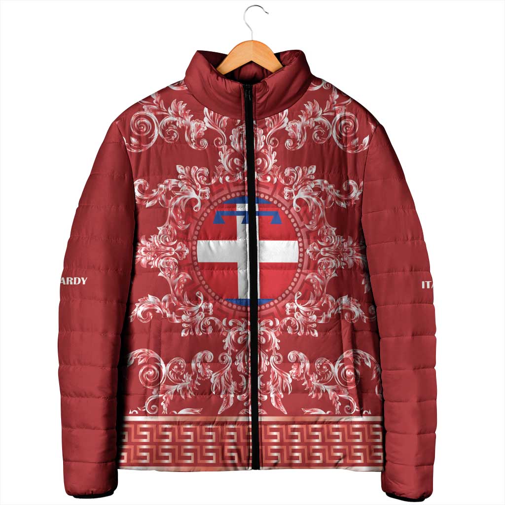 Personalized Italy Piedmont Padded Jacket Baroque Motif
