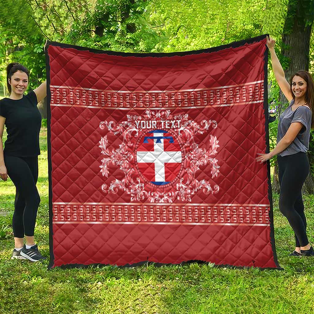 Personalized Italy Piedmont Quilt Baroque Motif