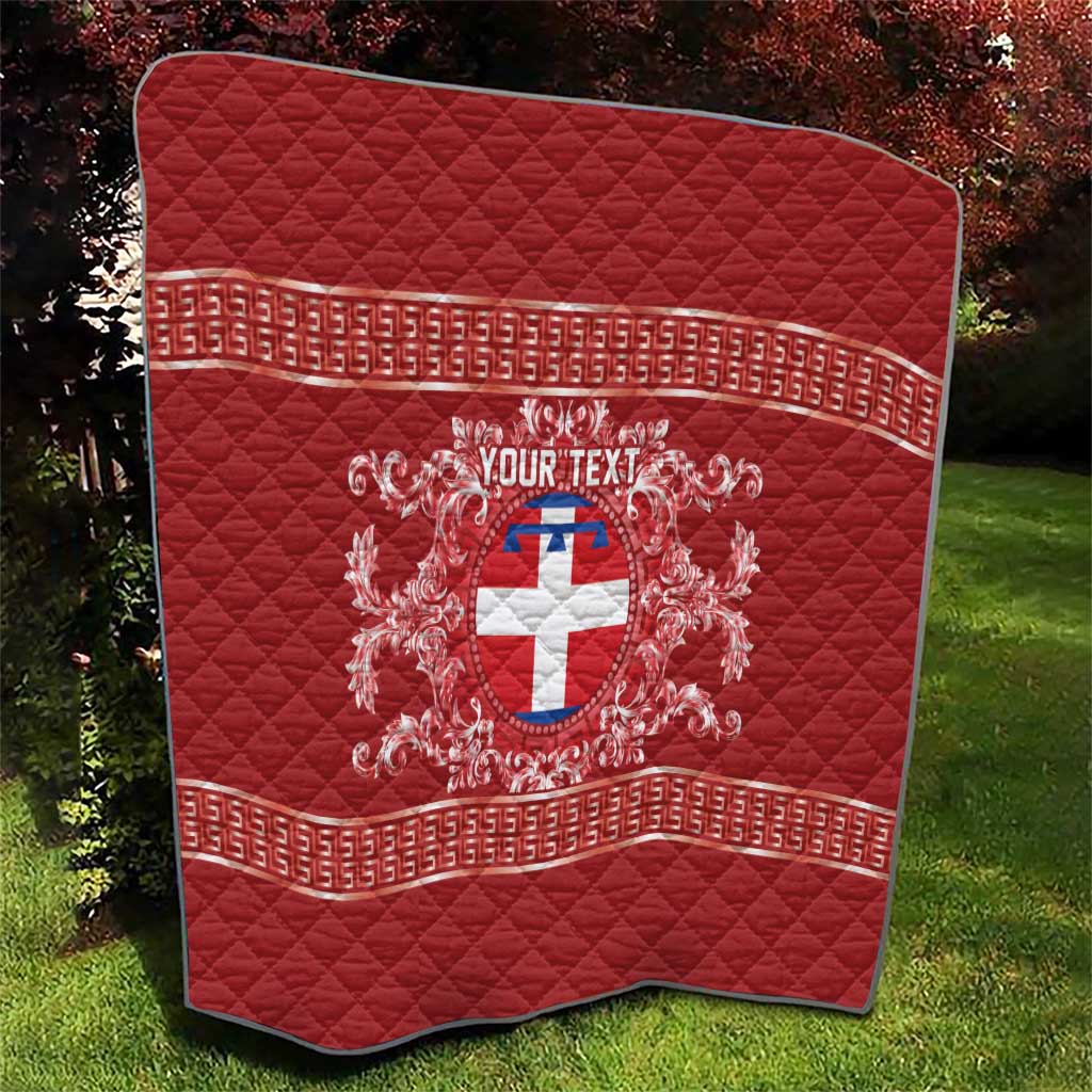 Personalized Italy Piedmont Quilt Baroque Motif