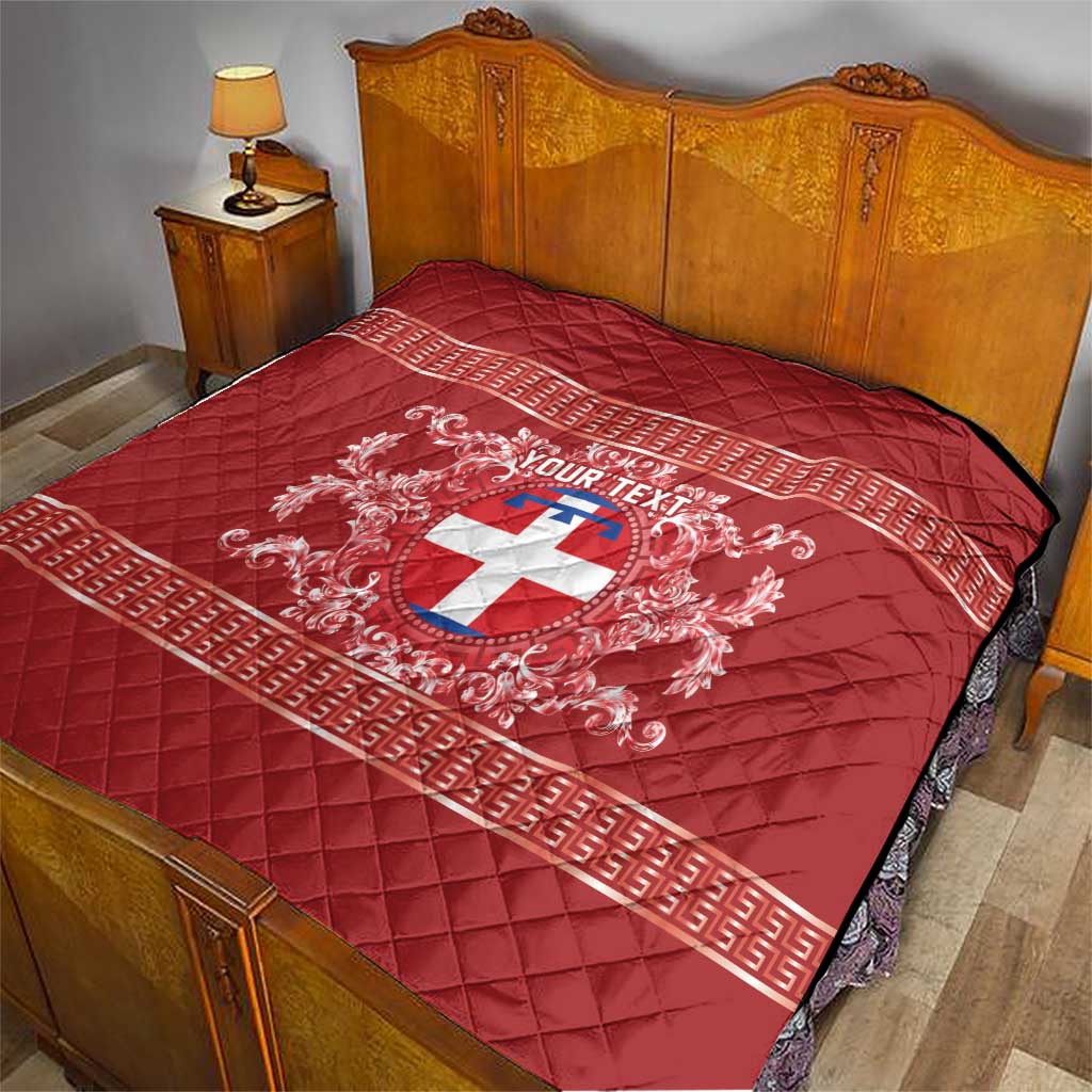 Personalized Italy Piedmont Quilt Baroque Motif