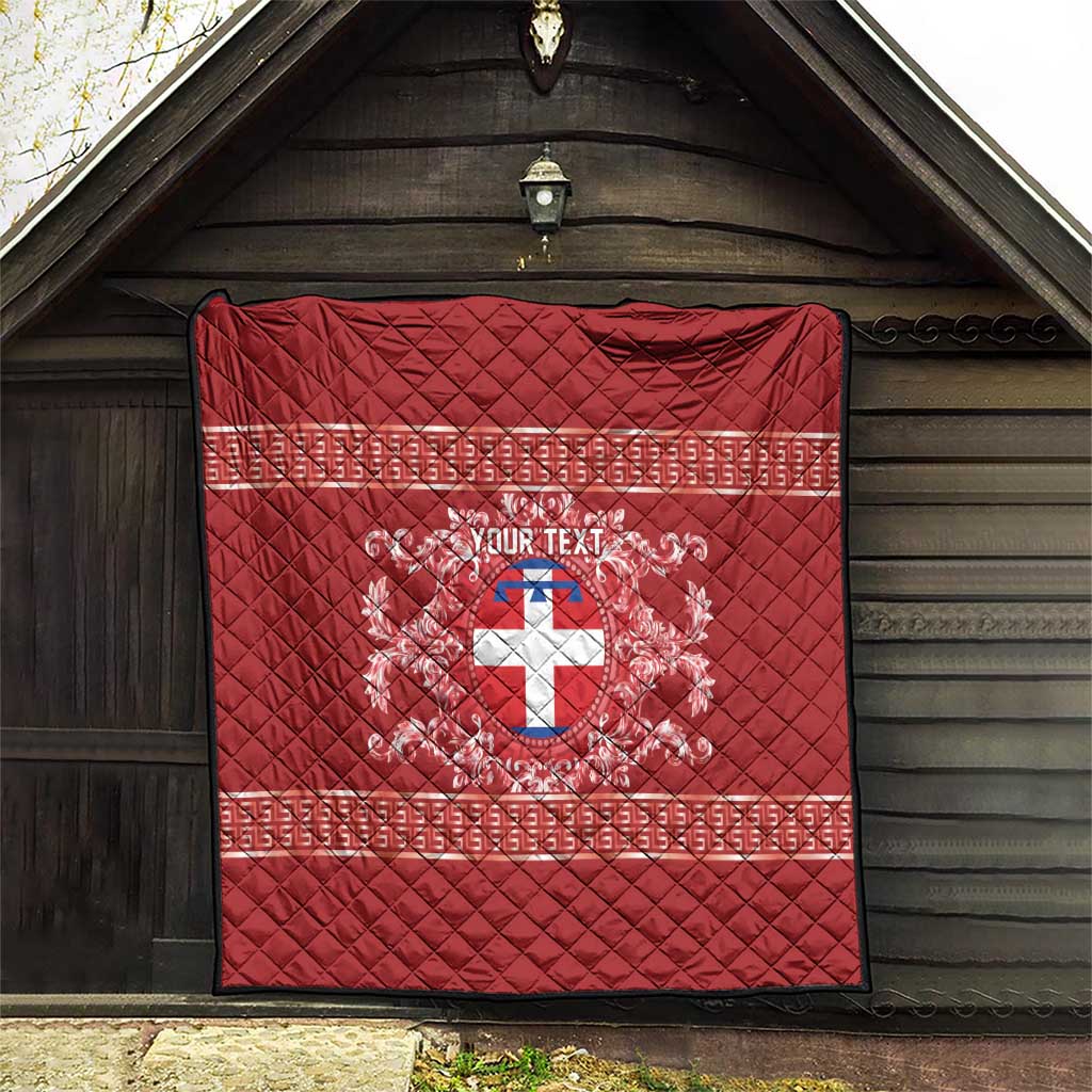 Personalized Italy Piedmont Quilt Baroque Motif