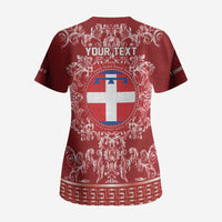 Personalized Italy Piedmont Scrub Top Baroque Motif