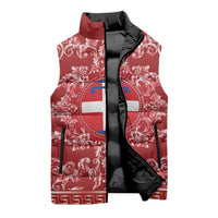 Personalized Italy Piedmont Sleeveless Puffer Jacket Baroque Motif